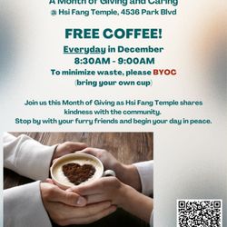 Hsi Fang Temple - FREE Coffee in Dec.