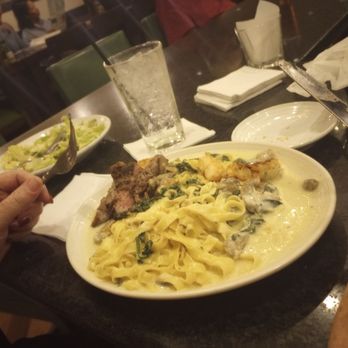 Carrabba's Italian Grill - That is me ladies steak and shrimp fettuccine the sauce not good at all the pasta was cooked well though - Italian Near Me - Sarasota, Florida Carrabba's Italian Grill - That is me ladies steak and shrimp fettuccine the sauce not good at all the pasta was cooked well though - Italian Near Me - Sarasota, Florida