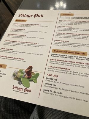 Menu photo 2 Village Pub Seattle, WA Menu photo 2 Village Pub Seattle, WA