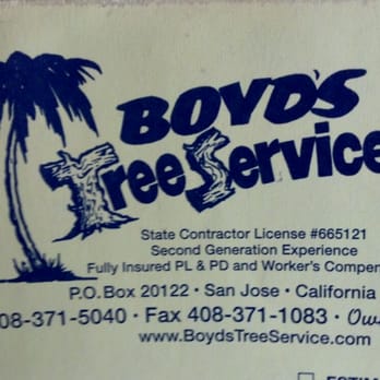 Boyd's Tree Service - Estimate Letterhead - Tree Services Near Me - Campbell, California