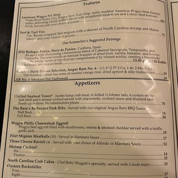 The Angus Barn - 8/16/2026-menu - Steakhouses Near Me - Raleigh, North Carolina The Angus Barn - 8/16/2026-menu - Steakhouses Near Me - Raleigh, North Carolina