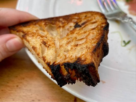 Photo of Guildhall - Glencoe, IL, US. Toasted bread (cost extra - and came burnt)