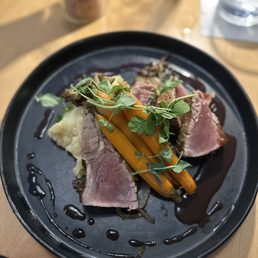 Cast Iron Plancha Seared Tuna Au Poivre