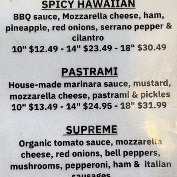 Antonio's Artisan Pizza - Menu - Pizza Near Me - Los Angeles, California