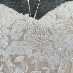 David's Bridal - Right side of the bodice is not equal to the left side of the bodice. I fixed this myself.