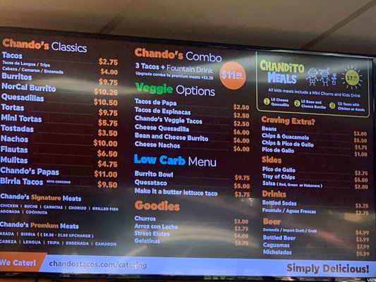 Menu photo 1 Chando's Tacos West Sacramento, CA