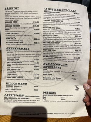 Menu photo 7 The Answer Brewpub Richmond, VA