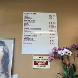 Jeannie's Salon - Prices