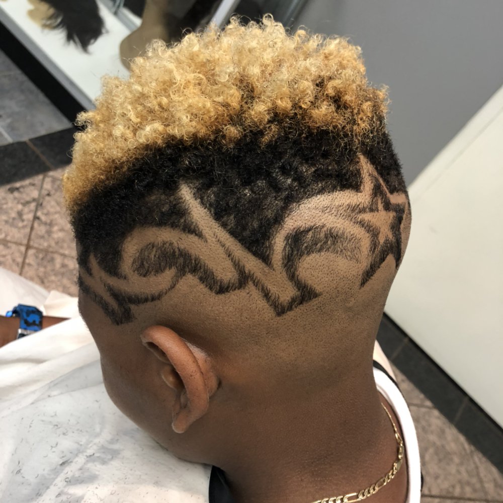 Kids Haircut With A Design Haircut By Wawa The Barber Yelp