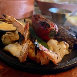 Lupe Tortilla Mexican Restaurant - 1/2 LB shrimp and beef Fajitas