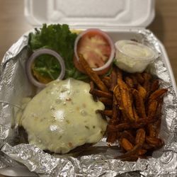 Milton Tavern - Milton Tavern Burger with Sweet Potatoe Fries  (To Go)