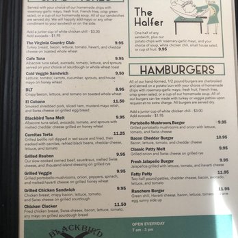 Blackbird Café - Sandwiches and hamburgers menu - Cafes Near Me - Long Beach, California Blackbird Café - Sandwiches and hamburgers menu - Cafes Near Me - Long Beach, California