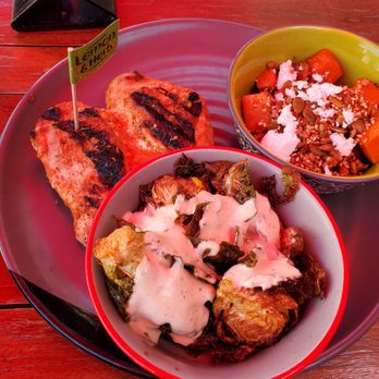 Nando's Peri-Peri - Butterfly chicken breast w/brussels and sweet potatoes - Portuguese Near Me - Washington, DC, District of Columbia