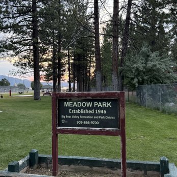 Meadow Park - Signage - Parks Near Me - Big Bear Lake, California