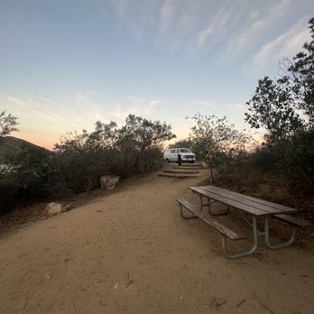 Dixon Lake - Looking up to the parking area from the tent pad - Parks Near Me - Escondido, California