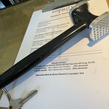 Equality Vines - Bathroom key - Wine Tasting Room Near Me - Guerneville, California