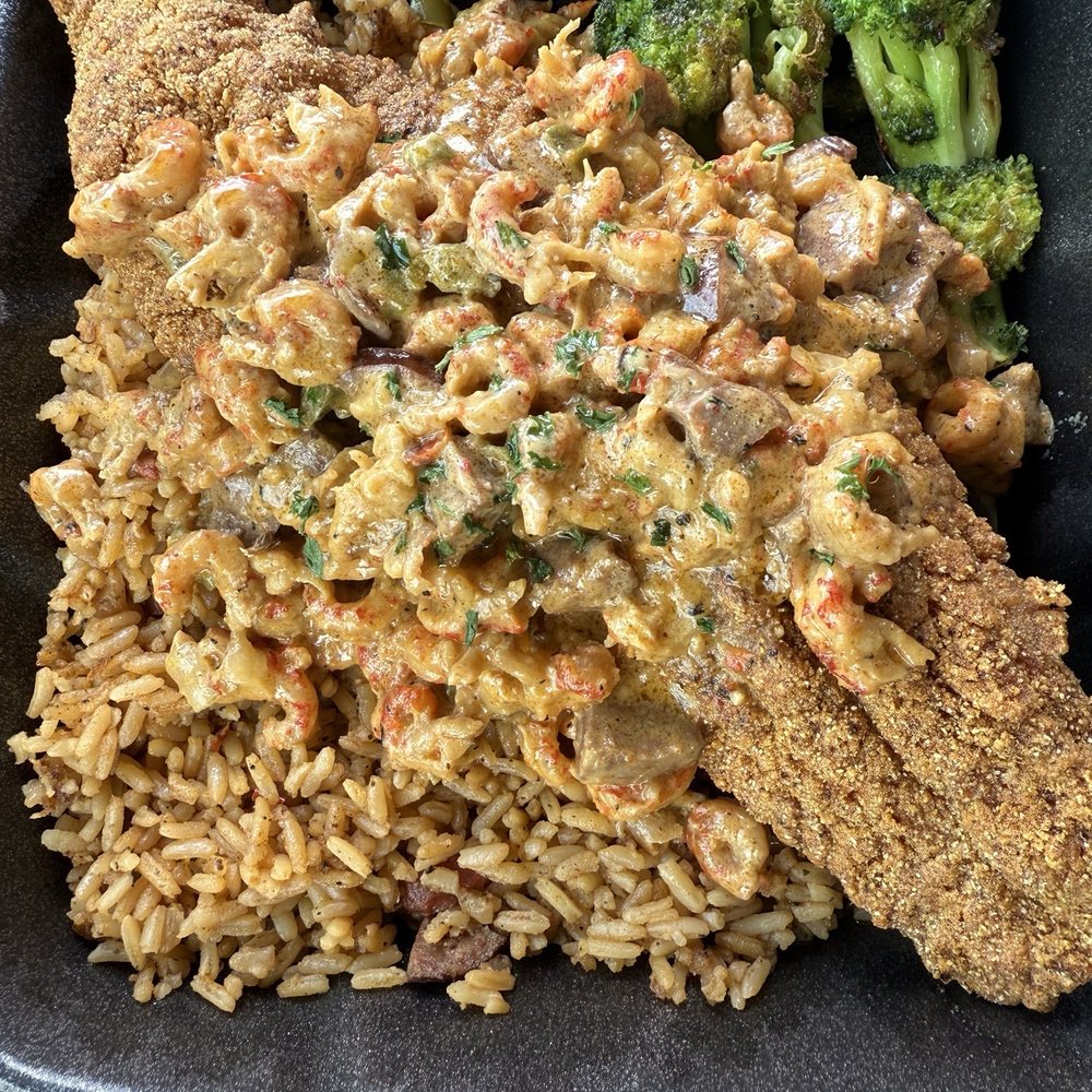 Fluffy's Bistro - Catfish Fluffy Plate - Cajun/Creole Near Me - Houston, Texas Fluffy's Bistro - Catfish Fluffy Plate - Cajun/Creole Near Me - Houston, Texas