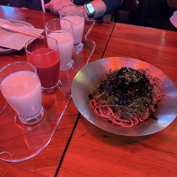 Jilli - Perilla oil noodles and makgeolli flight - Korean Near Me - San Francisco, California Jilli - Perilla oil noodles and makgeolli flight - Korean Near Me - San Francisco, California