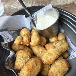 Dill pickle cheese curds