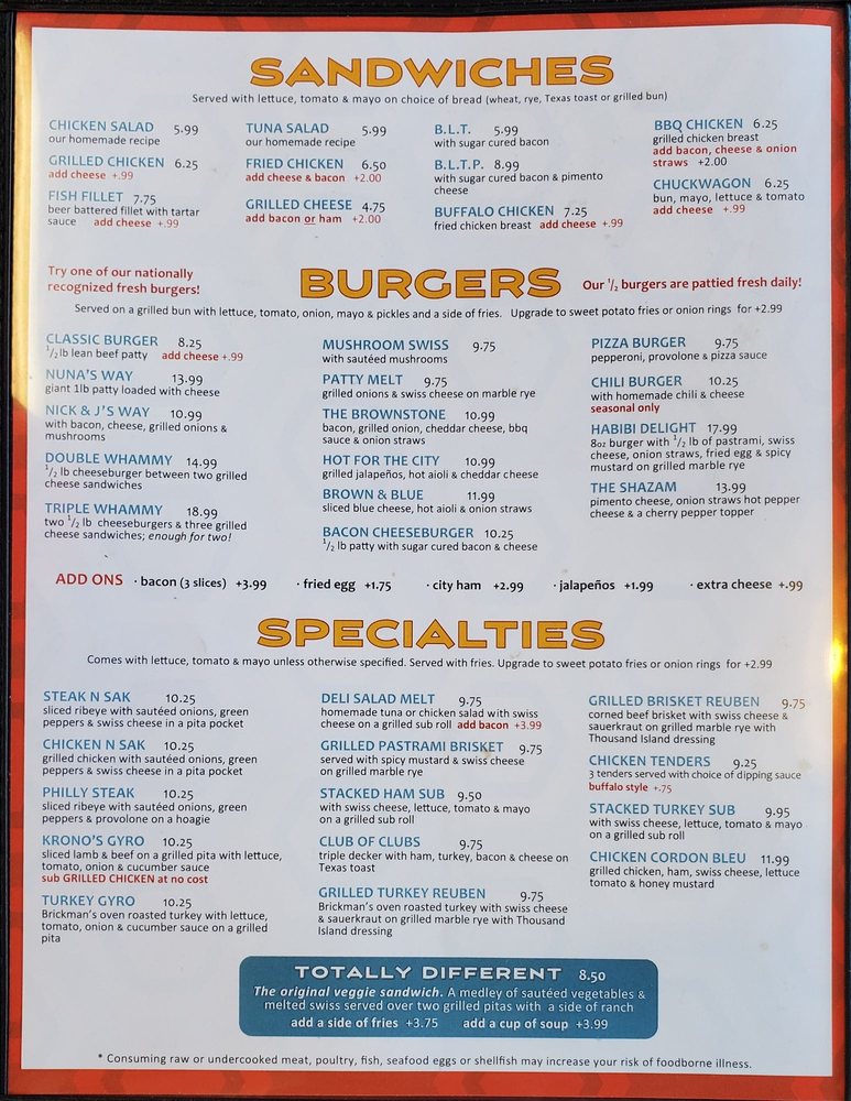 Nick and J's Cafe