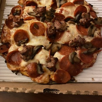 Ange's Pizza - 8" pepperoni, sausage and mushroom - Pizza Near Me - Columbus, Ohio