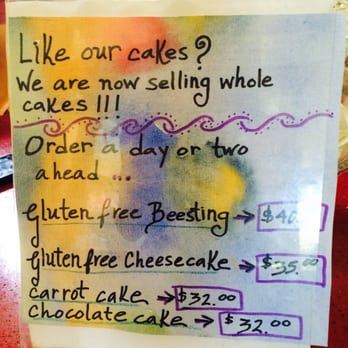 Camphill Cafe - a menu for a chocolate cake - Sandwiches Near Me - Phoenixville, Pennsylvania