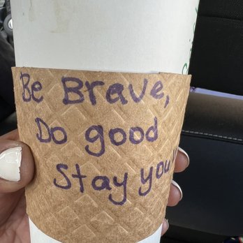 Picasso's Coffee - Snickers Picasso explosion with an extra shot and my positive message for the day - Coffee & Tea Near Me - St. Thomas, Virgin Islands