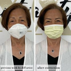 Corrective session to neutralize old pigment before creating a new look