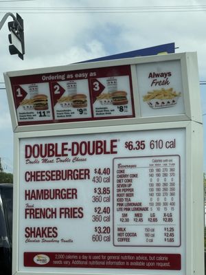 Menu photo 1 In-N-Out Burger Northridge, CA Menu photo 1 In-N-Out Burger Northridge, CA