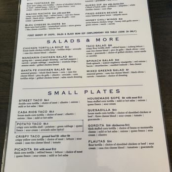 Casa Rios Grill - Menu - Mexican Near Me - Redding, California