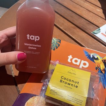 Tap - Coconut Brownie and Watermelon Detox 12oz - Brazilian Near Me - Astoria, New York Tap - Coconut Brownie and Watermelon Detox 12oz - Brazilian Near Me - Astoria, New York