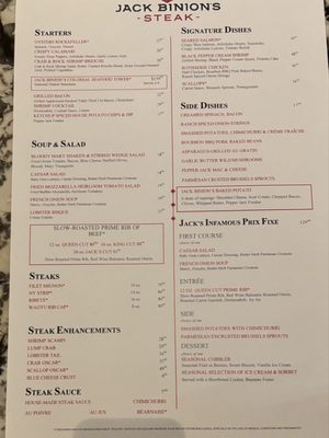 Menu photo 2 Jack Binion's Steak at Horseshoe Las Vegas Las Vegas, NV Menu photo 2 Jack Binion's Steak at Horseshoe Las Vegas Las Vegas, NV
