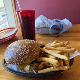 Double bacon cheeseburger meal