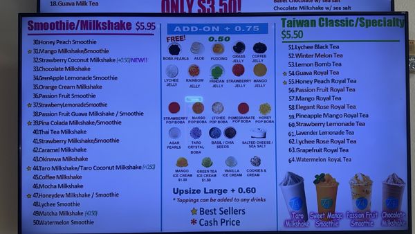 Menu photo 2 T4 Folsom Folsom, CA