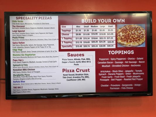 Menu photo 1 Zeppo's Pizza Bakersfield, CA Menu photo 1 Zeppo's Pizza Bakersfield, CA