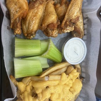 Charleys Cheesesteaks - LEMON PEPPER RUB bone in 6 PC CLASSIC WINGS, CELERY BLUE CHEESE, CHEESE FRIES - Cheesesteaks Near Me - Port Saint Lucie, Florida Charleys Cheesesteaks - LEMON PEPPER RUB bone in 6 PC CLASSIC WINGS, CELERY BLUE CHEESE, CHEESE FRIES - Cheesesteaks Near Me - Port Saint Lucie, Florida