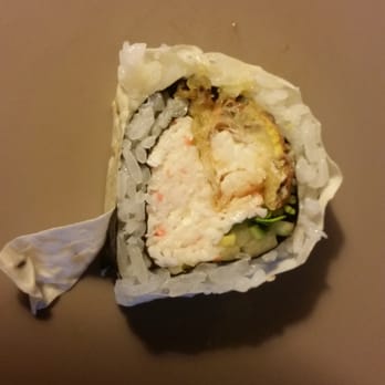 Sushi Lounge - Poway - The stuff peeling off is what they use to hold the rice to the outside of the roll--amateurs. - Sushi Bars Near Me - Poway, California