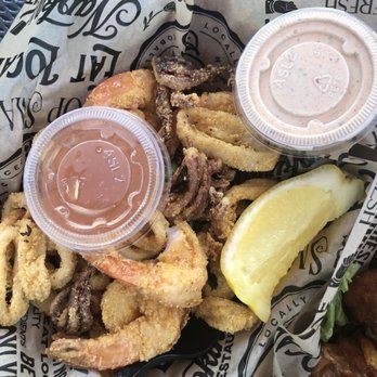 Napkins - Shrimp, calamari and fries combo - American Near Me - Hope Mills, North Carolina