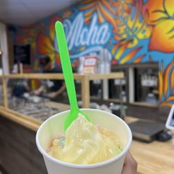 Aloha Yogurt - Pineapple Dole Whip Dairy Free with Condensed Milk and Mochi!
