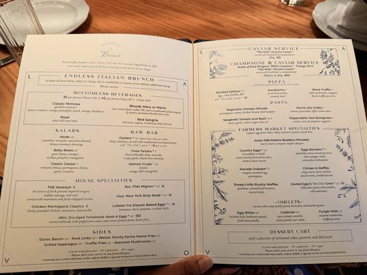 Menu photo 7 Lavo Las Vegas, NV