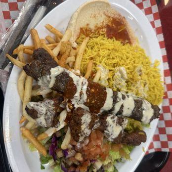Pita Valley - Hummus, salad, Fries Kafka Kabob rice and beef kabob - Middle Eastern Near Me - Tempe, Arizona Pita Valley - Hummus, salad, Fries Kafka Kabob rice and beef kabob - Middle Eastern Near Me - Tempe, Arizona
