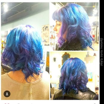 Deep Ellum Hair Studio - Photos of my new hair with better lighting. I am living for this blue! -custom color by Stephanie - Hair Salons Near Me - Dallas, Texas