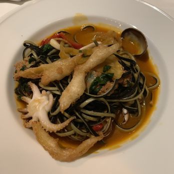 Rioja - Tagliatelle w clams, duck sausage in a harissa broth - New American Near Me - Denver, Colorado Rioja - Tagliatelle w clams, duck sausage in a harissa broth - New American Near Me - Denver, Colorado