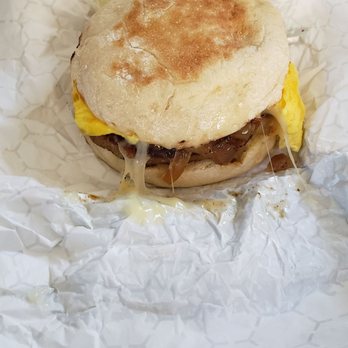 Blue Crab Coffee - English muffin with bacon, sausage, egg and caramelized onions - Coffee & Tea Near Me - Saint Michaels, Maryland Blue Crab Coffee - English muffin with bacon, sausage, egg and caramelized onions - Coffee & Tea Near Me - Saint Michaels, Maryland