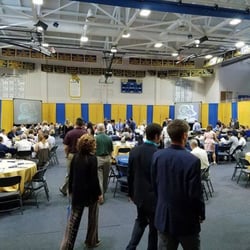 Magical Sight & Sound Productions - The view from the back of the Spring Ford Senior High Sport's Banquet. Magical helps with the drape and all of the audio visual needs.