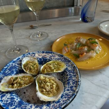 Chubby Fish - Grilled oysters and wahoo crudo - Seafood Near Me - Charleston, South Carolina