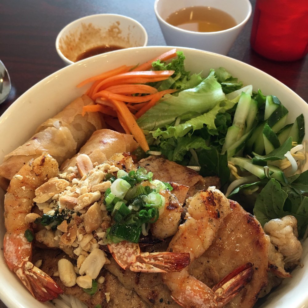 Pho Phi - The shrimp, pork, & egg roll bun. - Vietnamese Near Me - Austin, Texas Pho Phi - The shrimp, pork, & egg roll bun. - Vietnamese Near Me - Austin, Texas