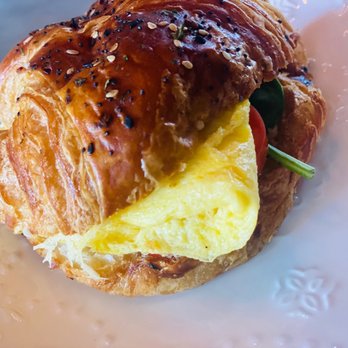 Clayton's Bakery & Bistro - Egg, Bacon, Fontina on Butter Croissant - Bakeries Near Me - Coronado, California Clayton's Bakery & Bistro - Egg, Bacon, Fontina on Butter Croissant - Bakeries Near Me - Coronado, California