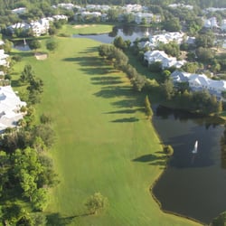 Disney's Lake Buena Vista Golf Course - Hole #6 - aerial shot from behind the tee.