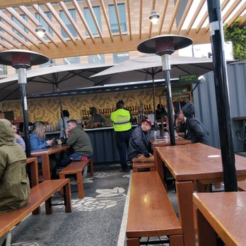 Fieldwork - Part of the outdoor area. It was a chilly, rainy day! - Beer Bar Near Me - San Mateo, California Fieldwork - Part of the outdoor area. It was a chilly, rainy day! - Beer Bar Near Me - San Mateo, California